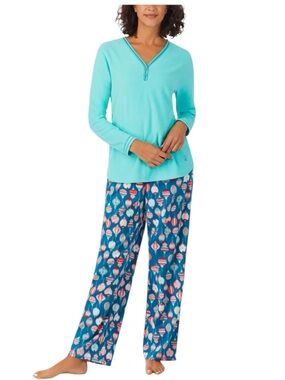 NWOT Cuddl Duds 2 Piece Fleece Long Sleeve Pajama Set Holiday Warm Cabincore
